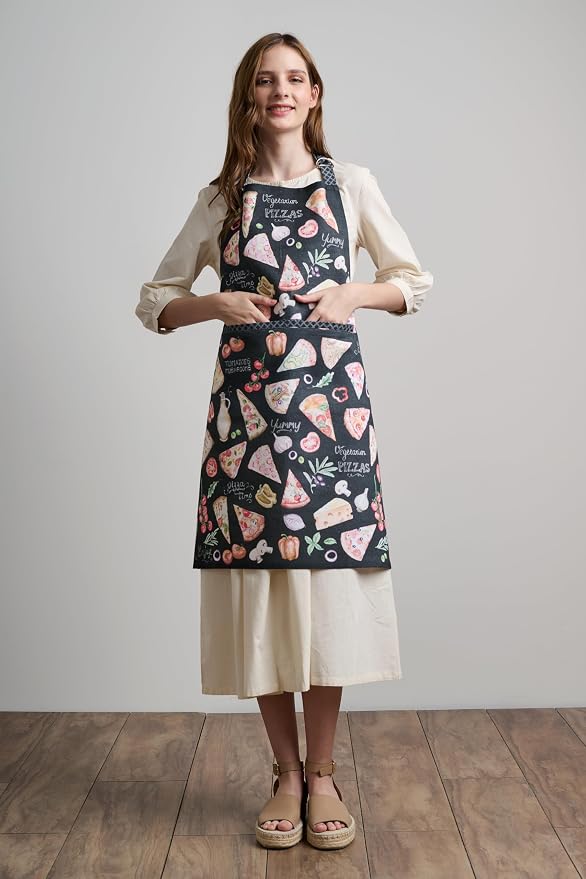 Maison d' Hermine 100% Cotton Apron for women with Pocket Kitchen Chef Apron for Men Cooking Spring Summer