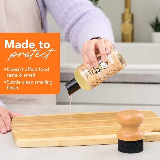 CLARK'S Cutting Board Refined Coconut Soap - Plant Based Food Safe Castile Soap For Countertops Butcher Blocks Bamboo And Utensils - Cleans And Restores Wood - Use Before Food Grade Mineral Oil