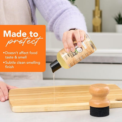 CLARK'S Cutting Board Refined Coconut Soap - Plant Based Food Safe Castile Soap For Countertops Butcher Blocks Bamboo And Utensils - Cleans And Restores Wood - Use Before Food Grade Mineral Oil