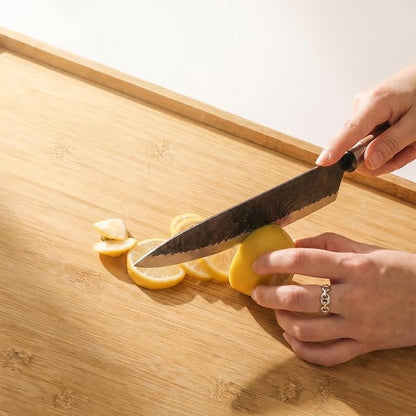 YUHFERA Stove Cover Board for Gas Stovetop - 30" x 22" Noodle Board Electric Stove Cover for RV Stove Top, Extra Countertop Space for Kitchen Stovetop (Bamboo)