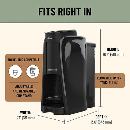 Flavia Aroma Brewer Bundle with 84 Freshpacks and 1 Merchandiser - Coffee Machine, Makes Coffee, Lattes, Tea, and other Hot or Iced Beverages, Multiple Brew Sizes, Grey, Works ONLY with Freshpacks