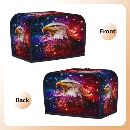 Eagle Galaxy Toaster Cover 4 Slice Wide Slot Washable Kitchen Appliance Covers Fingerprint Bread Machine Dust Cover Small Toaster Oven Accessories Covers Bread Maker Bag Women Gift