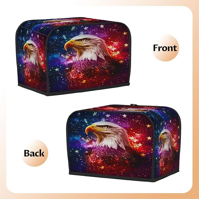 Eagle Galaxy Toaster Cover 2 Slice Wide Slot Washable Kitchen Appliance Covers Fingerprint Bread Machine Dust Cover Small Toaster Oven Accessories Covers Bread Maker Bag Women Gift