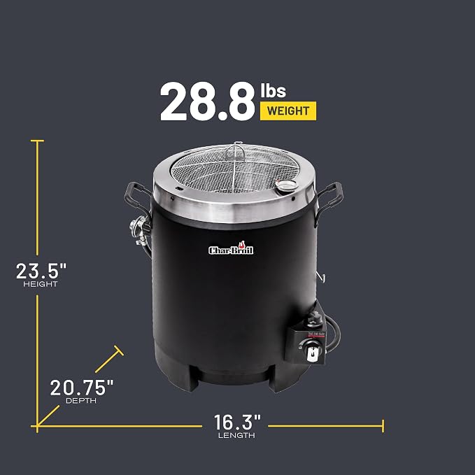 Charbroil® The Big Easy® TRU-Infrared™ Cooking Technology Propane Gas Stainless Steel Oil-Less Turkey Fryer, Black - 17102065