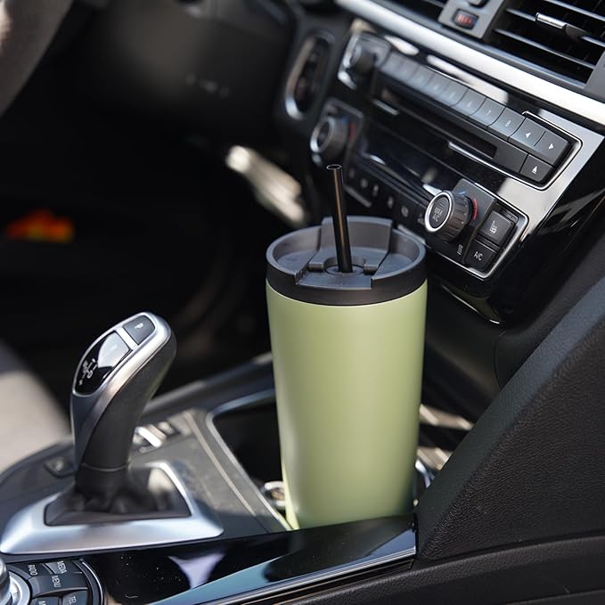 Konokyo 22 OZ Insulated Tumbler with Lid and 2 Straws Stainless Steel Water Bottle Vacuum Travel Mug Coffee Cup,Taro