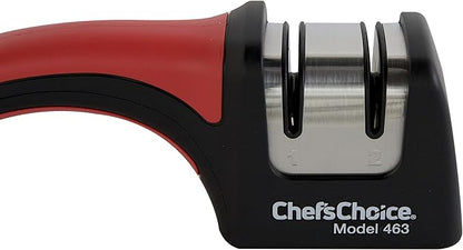 Chef’sChoice Professional Manual Knife Sharpeners Pronto Hone for 15-Degree Straight-Edge and Serrated Knives with Precise Angle Control & Compact Footprint, 2 Stage, Black (Pack of 6)