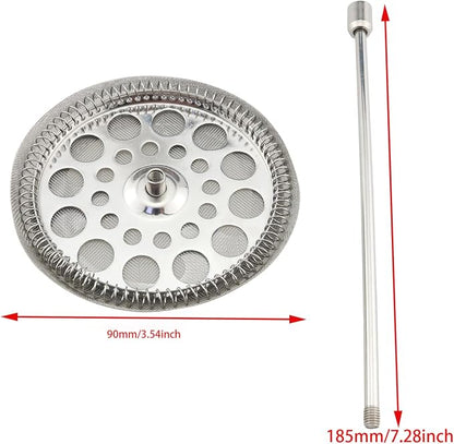 ZCZQC 1 Set Stainless Steel Tea Plunger French Press Parts 800L Stainless Steel 34oz French Press Filter Replacement Parts Tea Pot Filter Coffee Tea Leaf Mesh