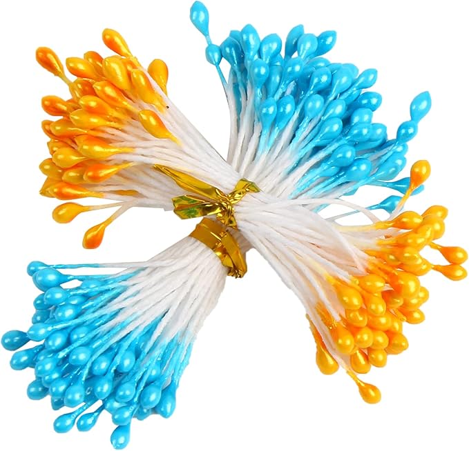 DECORA 16 Colors 1360 Pieces Mixed 3mm Pearl Flower Stamens for Decoration (Classic)