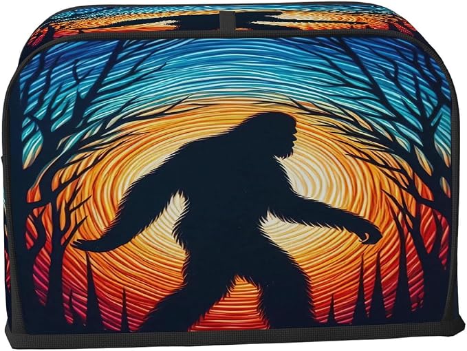 Galaxy Bigfoot Toaster Cover 2 Slice Wide Slot Washable Kitchen Appliance Covers Fingerprint Bread Machine Dust Cover Small Toaster Oven Accessories Covers Bread Maker Bag Women Gift