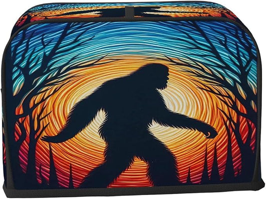 Galaxy Bigfoot Toaster Cover 2 Slice Wide Slot Washable Kitchen Appliance Covers Fingerprint Bread Machine Dust Cover Small Toaster Oven Accessories Covers Bread Maker Bag Women Gift