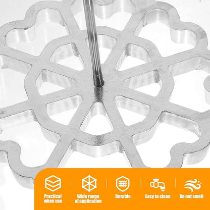 Mold Rosette Iron Molds with Wooden Handle, Flower Cookie Maker Molds, Funnel Cake Maker Cooking Stamp Maker