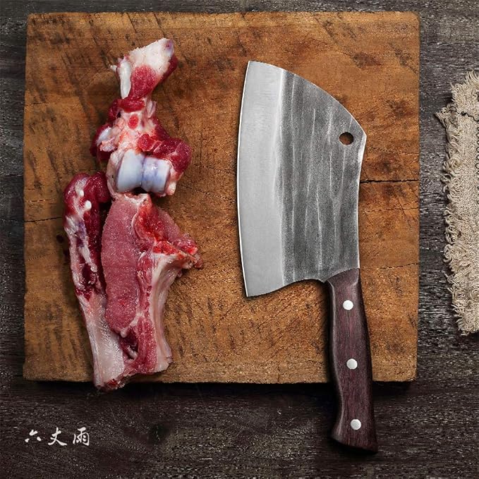 Hunters Serbian Kitchen Knife Handmade Forged Chef Knives Full Tang Butcher Knife Outdoor Meat Slicing Vegetable Cleaver for BBQ Hunting Camping