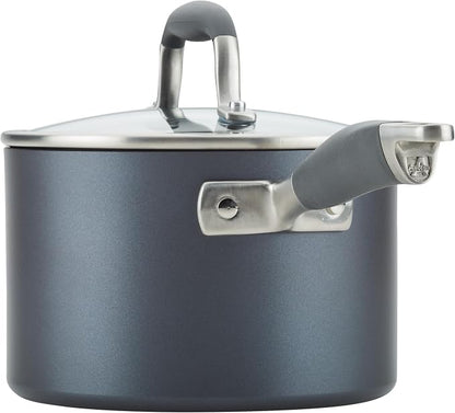 Anolon Advanced Home Hard Anodized Nonstick Cookware Set, Pots and Pans Set, 9-Piece, Moonstone