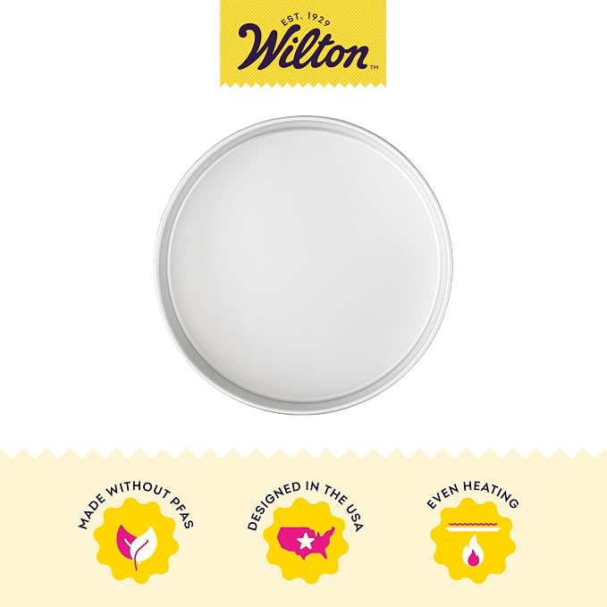Wilton 10 in. Round Cake Pan, 3 in. Deep Aluminum Bakeware for Tall Cakes, Rust-Resistant, Even Heating, Professional Quality