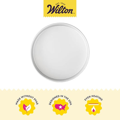 Wilton 10 in. Round Cake Pan, 3 in. Deep Aluminum Bakeware for Tall Cakes, Rust-Resistant, Even Heating, Professional Quality
