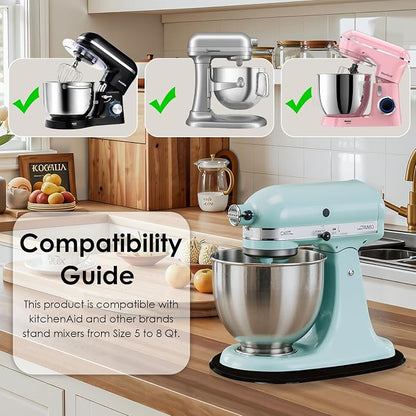 Thickened Acrylic Mixer Slider (Compatible with KitchenAid Mixer) (Slider for 5-8QT Stand Mixer) (Mixers Accessories) Sturdy Heavy-Duty Mixer Slider, Black