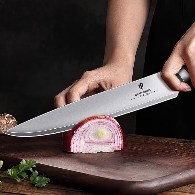 Japanese Knife Set 3 PCs, High Carbon 10Cr15Mov Stainless Steel Chef Knife Set, Ultra-Sharp Professional Kitchen Knives Set with Ergonomic Pakkawood Handle and Elegant Gift Box