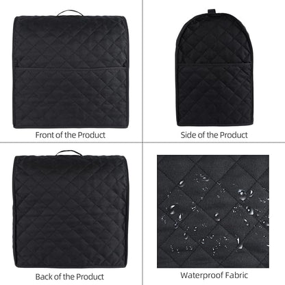 Stand Mixer Cover compatible with Kitchenaid Mixer, Fits All Tilt Head & Bowl Lift Models with 3 Organizer Bag for Accessories.with Handle Waterproof.Easy Cleaning(Black,For Tilt Head 4.5-5 Quart)