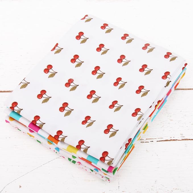 Threadart Exclusive 5 Fat Quarter Bundles - Confetti Brights Collection 100% Cotton Fabric - Premium 100% Cotton Quilting Fabric - No Duplicates - Full Size Fat Quarters 18"x21" - Confetti Brights