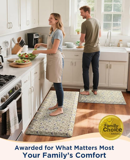 Ophanie Kitchen mats for Floor, 3/4 inch Thick, Kitchen Rugs, 20x39 Anti Fatigue Standing Cushioned Mat, Waterproof, Comfort Ergonomic mat for Office, Home, Sink, Bird Non-Slip Bottom