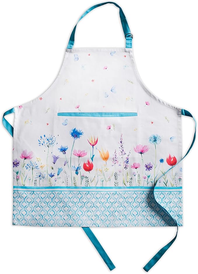 Maison d' Hermine 100% Cotton Apron for women with Pocket Kitchen Chef Apron for Men Cooking Spring Summer