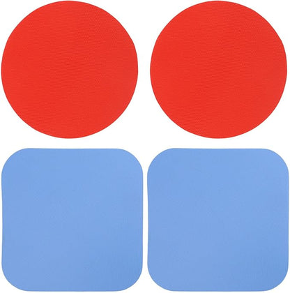 4pcs Jar Opener Gripper Pads, Rubber Can Opener Bottle Lid Cap Gripper Pads for Weak Hands Seniors Elderly Multi-Function Kitchen Coasters Gadgets (Red, Blue)