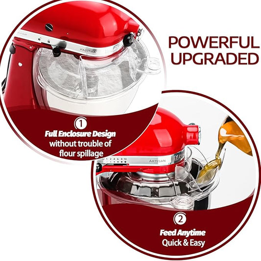 Pouring Shield for KitchenAid Tilt Head 4.5-5QT Stainless Steel (Only),Safety Pouring Shield,Splatter Guard for kitchenaid mixer bowl,Kitchen Aid Stand Mixers,kitchen aid Accessories and Attachments