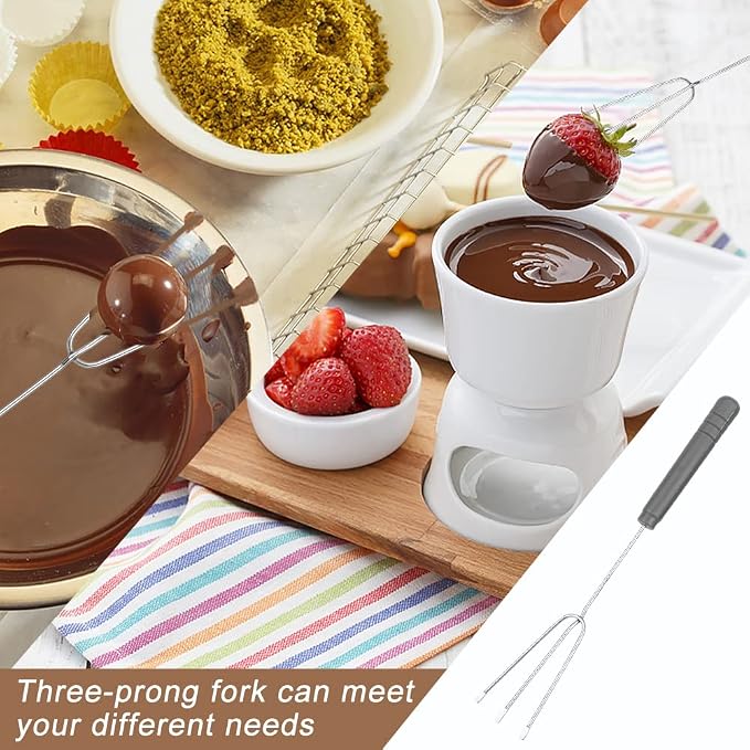 5Pcs Chocolate Dipping Tool Set,Stainless Steel Art Pencil Drizzle Spoons,Candy Making Kit,Decoration Spoons Set,Candy Making Supplies for Decor Plates Cake Coffee
