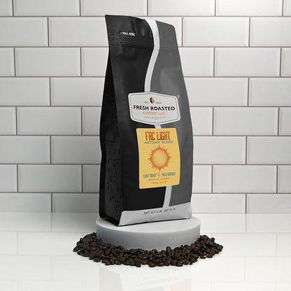 Fresh Roasted Coffee, FRC Light Roast Blend Whole Bean Coffee, Light Roast, Kosher, 2 lb (32 oz)