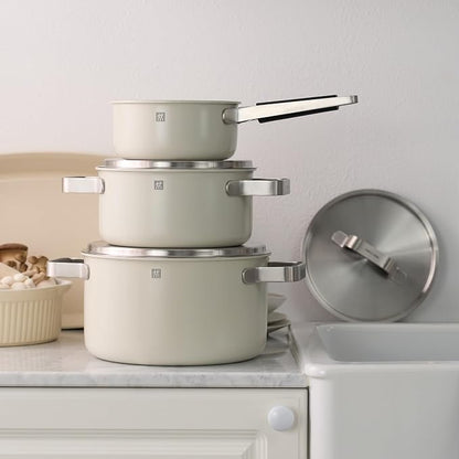 ZWILLING Pure 6-pc Stainless Steel Cookware Set, Ivory