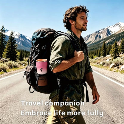 30 oz Stainless Steel Insulated Tumbler with Straw and Lid, Double Wall Vacuum Travel Cup, Spill Resistant, Fits Most Cup Holders, for Water, Iced Coffee and Hot Drinks,Blush Pink Ombre