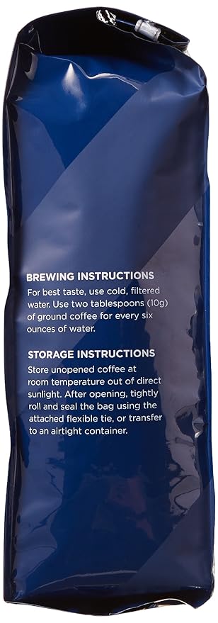 AmazonFresh Ground Coffee, Medium Roast | Organic | Fair Trade Peru | 12 Ounce | Pack of 2