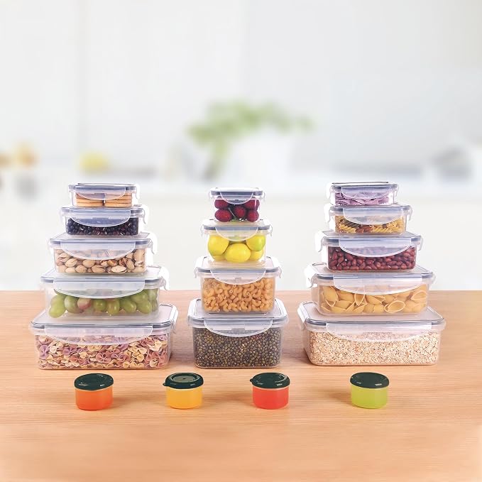 MTR 36PC Value Pack FOOD Storage Containers BPA Free Kitchen Storage Dishwasher Safe Microwave Safe Freezer Safe Airtight Silicone Containers Leakproof & Reusable (36)