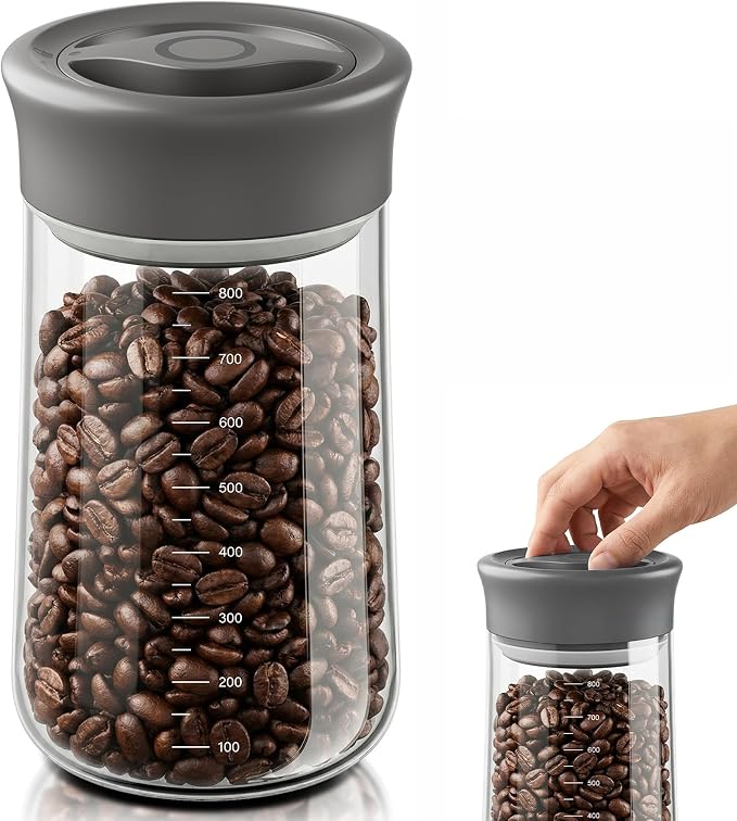 OURCABECUE Wide Mouth Mason Jar 27 oz, 2026 Upgrade 90° Rotating Lid Glass Storage Jar, Food Grade Overnight Oats & Yogurt Jar, Dry Snacks Candies jar