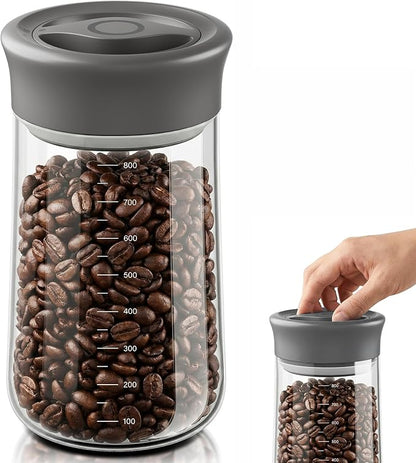 OURCABECUE Wide Mouth Mason Jar 27 oz, 2026 Upgrade 90° Rotating Lid Glass Storage Jar, Food Grade Overnight Oats & Yogurt Jar, Dry Snacks Candies jar