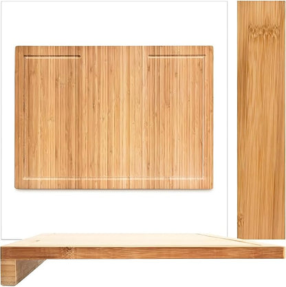 Premium Bamboo Cutting Board with Juice Groove - Extra Large 22x15 Inch Chopping Block for Kitchen - Natural Wood Cutting Surface for Meat, Vegetables and Food Preparation