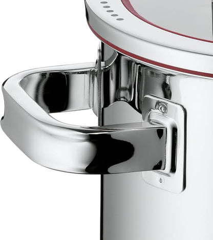 WMF cookware Ø 24 cm approx. 4,1l Function 4 Inside scaling lid - pour off or decant liquids without spilling to keep your dishes and cooker clean. Made in Germany hollow side handles glass lid Cromargan stainless steel brushed suitable for all stove t...