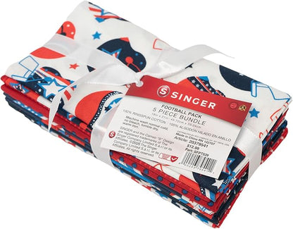 Singer, 100% Cotton, Football Pack 5Pc Bundle