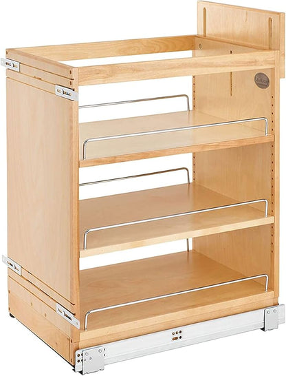 Rev-A-Shelf Maple Pullout Organizer w/Blum Soft-Close for 18" Base Cabinets