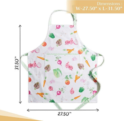 Maison d' Hermine 100% Cotton Apron for women with Pocket Kitchen Chef Apron for Men Cooking Spring Summer
