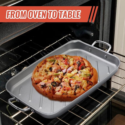 Grill Pan - 11'x15'' BBQ Grill Topper With Handles