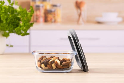 Kilner Fresh Storage 0.31 Litre Airtight Glass Container Durable Leakproof Lid with Vacuum Seal for Food Storage Leftovers Snacks Meal Prep Batch Cooking