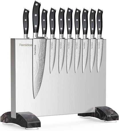 Magnetic Knife Holder Block,Double Sided Magnetic Knife stand for kitchen Counter,Stainless Steel Magnet Knife Rack Strip