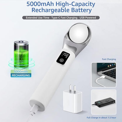 Electric Heated Ice Cream Scoop, Kitchen Gadget with Digital LED Temperature Display for Easy Scooping Rechargeable Scooper Dessert Server 5000mAh USB Powered IP67 Waterproof Kitchen Tool 2 Oz Max158℉