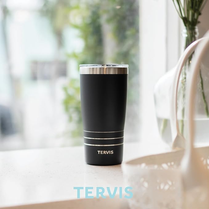 Tervis Traveler Fishing Here Fishy Fishy Triple Insulated Tumbler Travel Cup Keeps Drinks Cold & Hot, 20oz, Stainless Steel