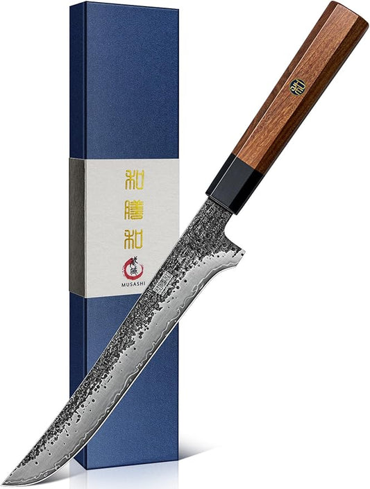 HOSHANHO Fillet Knife 7 Inch, Super Sharp Japanese Boning Knife in High Carbon Steel, Professional Hand Forged Fish Knives for Meat Poultry Cutting