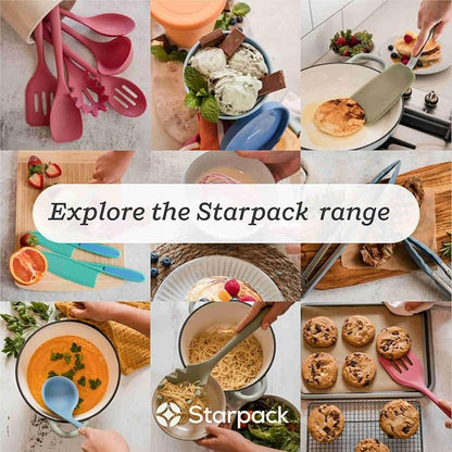 Starpack 'Head Turner' Premium Silicone Turner Spatula, Slotted Spatula - Up-to 600°F High Heat Resistant Silicone Slotted Spatulas for Cooking, LFGB Grade Non Stick Rubber Turner Spatula - 11.4"