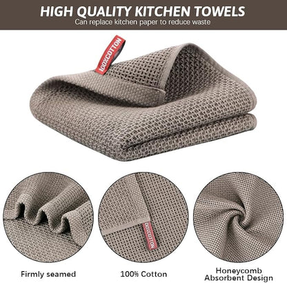 Nialnant 12 Pack Kitchen Dish Towels,100% Cotton Hand Towels for Kitchen, Extra Soft & Absorbent Dish Cloths for Washing Dishes,Cleaning Rags - 13x28in