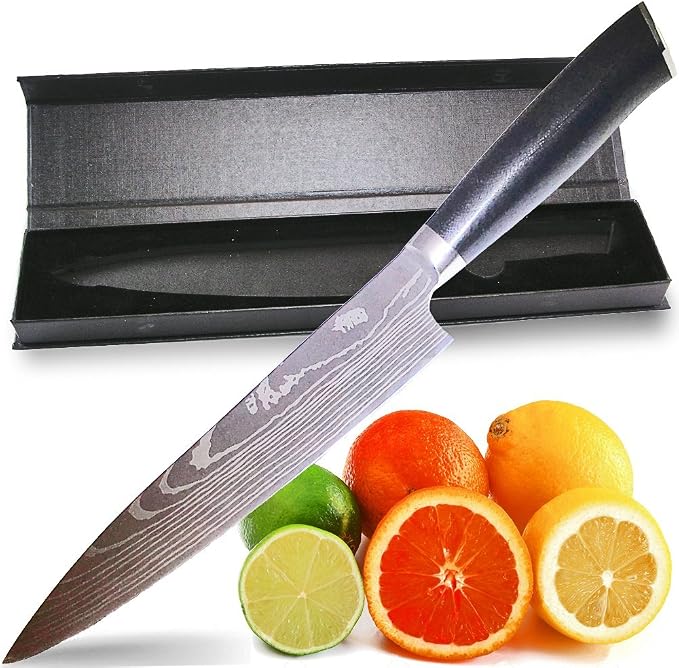 Xanadeu 8" Chefs Knife | Gyuto Knife | G10 Balanced Ergonomic Handle | Razor Sharp High Carbon Stainless Steel | Superb Edge Retention, Stain & Corrosion Resistant