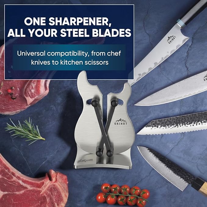 VQ-5 Professional Knife Sharpener | 3-Action Streamlined Guitar Design for Effortless Knife Sharpening - The Ultimate Tool for Precision 11 to 21 Degree Angles